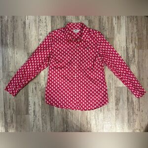 Vineyard Vines Pink an White Whale Button Down Shirt